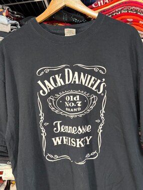 Y2K Jack Daniel’s Tennessee whiskey logo t shirt black